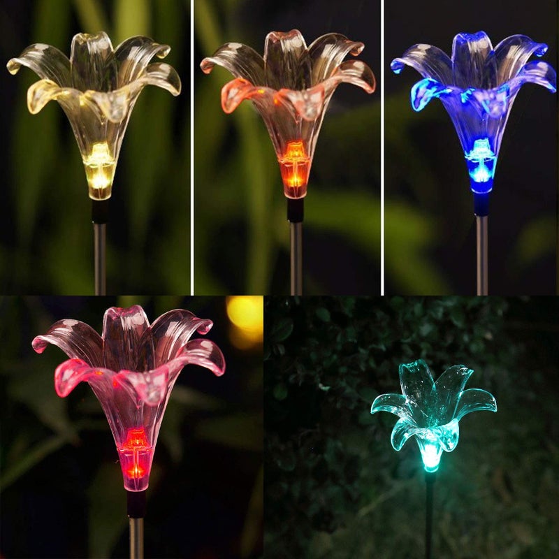QIDEA Outdoor Solar Garden Stake Light - Color Changing Decorative LED Stake Lamp In-ground Landscaping Lighting for Garden Patio Yard Lawn Pathway Flower Bed Decor Decorations Figurine Butterfly - Image 5